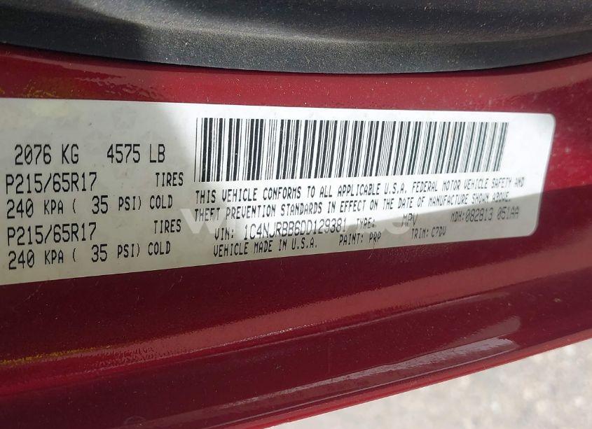 Photo 9 of 2013 Jeep Patriot SPORT (VIN 1C4NJRBB6DD129381)