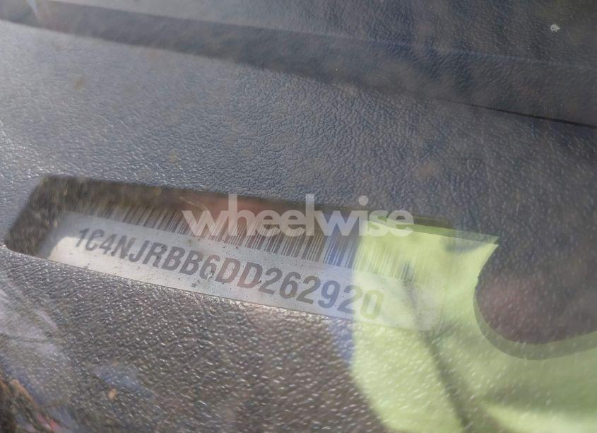 Photo 9 of 2013 Jeep Patriot SPORT (VIN 1C4NJRBB6DD262920)