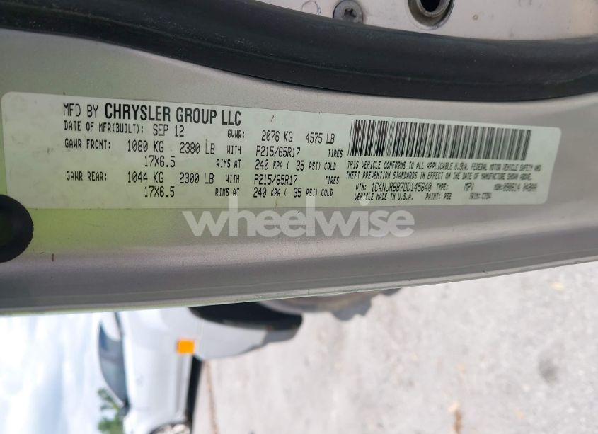 Photo 9 of 2013 Jeep Patriot SPORT (VIN 1C4NJRBB7DD145640)