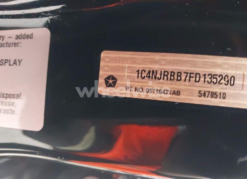 Photo 9 of 2015 Jeep Patriot SPORT (VIN 1C4NJRBB7FD135290)