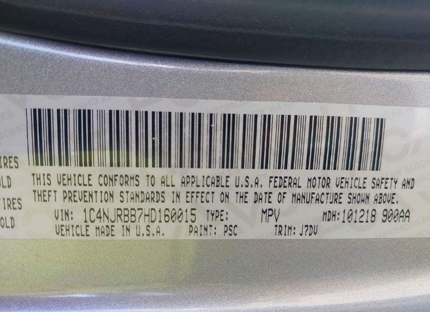 Photo 9 of 2017 Jeep Patriot 75TH ANNIVERSARY EDITION 4X4 (VIN 1C4NJRBB7HD160015)