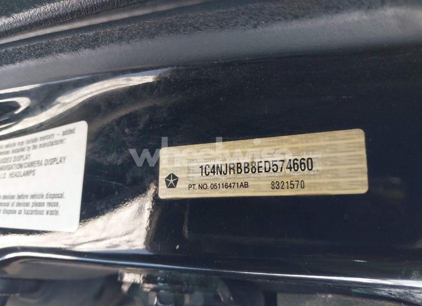 Photo 9 of 2014 Jeep Patriot SPORT (VIN 1C4NJRBB8ED574660)