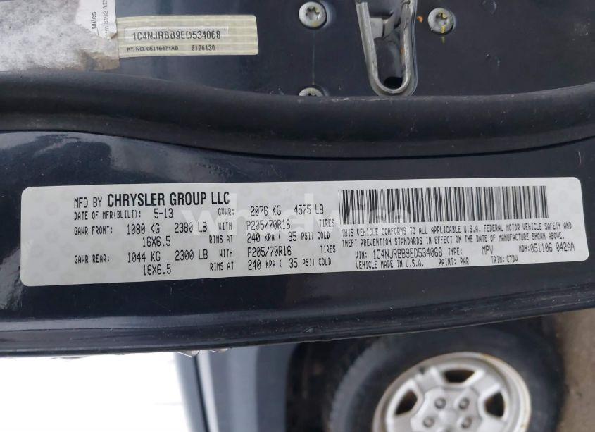 Photo 9 of 2014 Jeep Patriot SPORT (VIN 1C4NJRBB9ED534068)