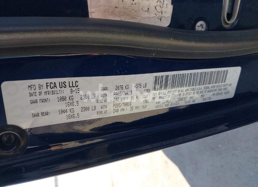 Photo 9 of 2016 Jeep Patriot SPORT (VIN 1C4NJRBB9GD508797)