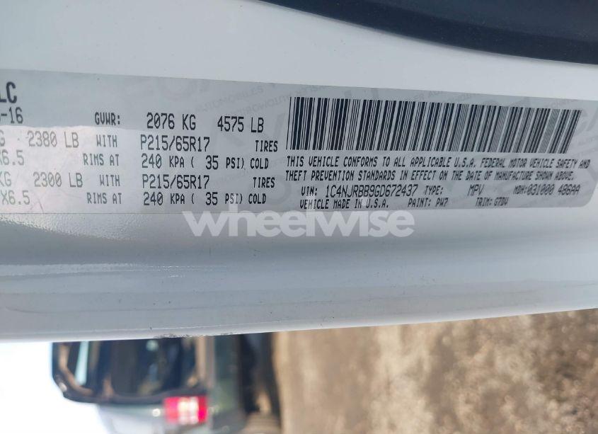 Photo 9 of 2016 Jeep Patriot SPORT SE (VIN 1C4NJRBB9GD672437)