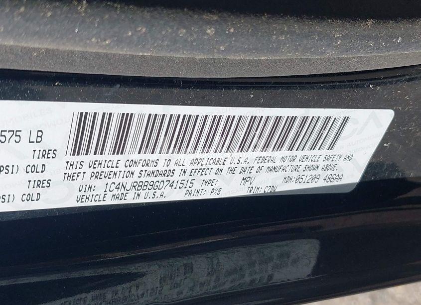 Photo 9 of 2016 Jeep Patriot SPORT (VIN 1C4NJRBB9GD741515)