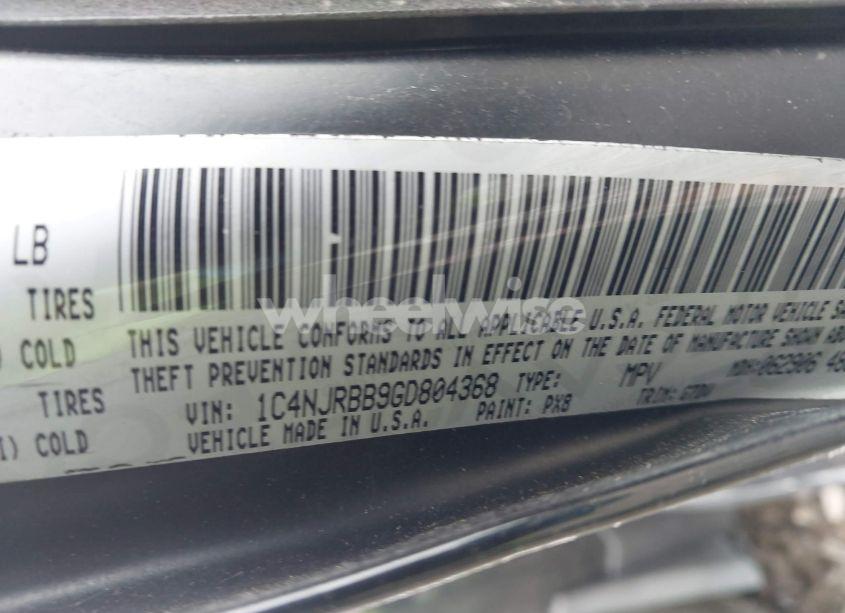 Photo 9 of 2016 Jeep Patriot SPORT SE (VIN 1C4NJRBB9GD804368)