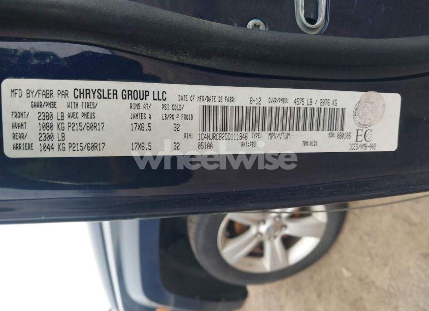 Photo 9 of 2013 Jeep Patriot LIMITED (VIN 1C4NJRCB2DD111846)