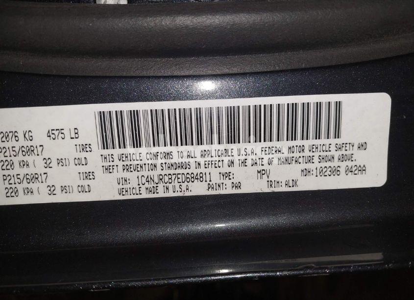 Photo 9 of 2014 Jeep Patriot LIMITED (VIN 1C4NJRCB7ED684811)