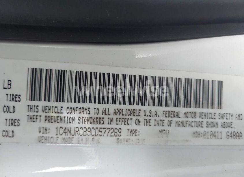 Photo 9 of 2012 Jeep Patriot LIMITED (VIN 1C4NJRCB9CD577269)