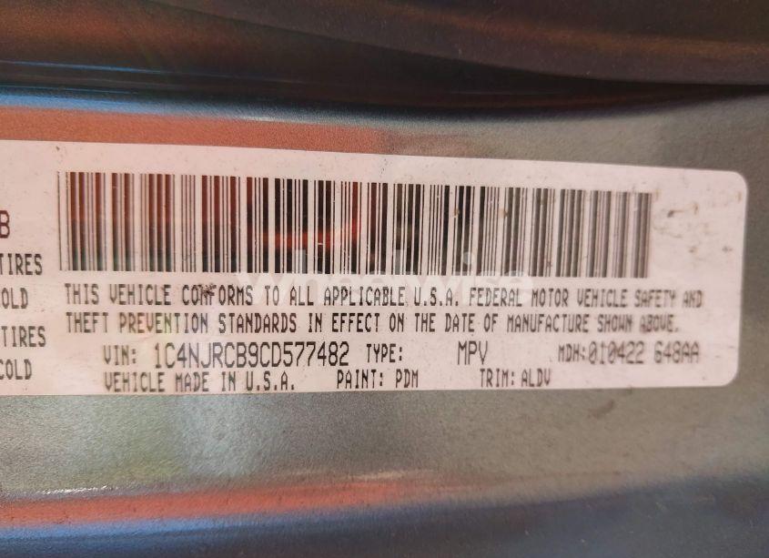 Photo 9 of 2012 Jeep Patriot LIMITED (VIN 1C4NJRCB9CD577482)