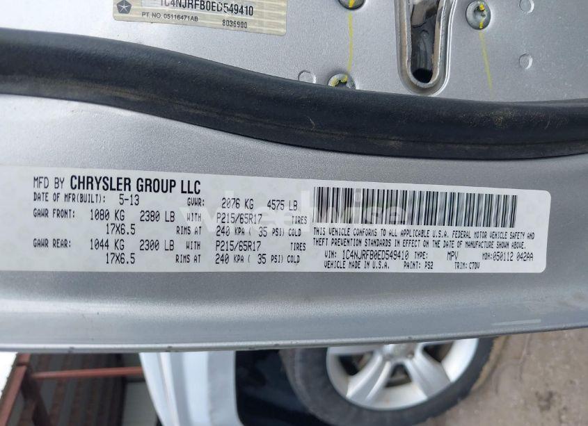 Photo 9 of 2014 Jeep Patriot LATITUDE (VIN 1C4NJRFB0ED549410)