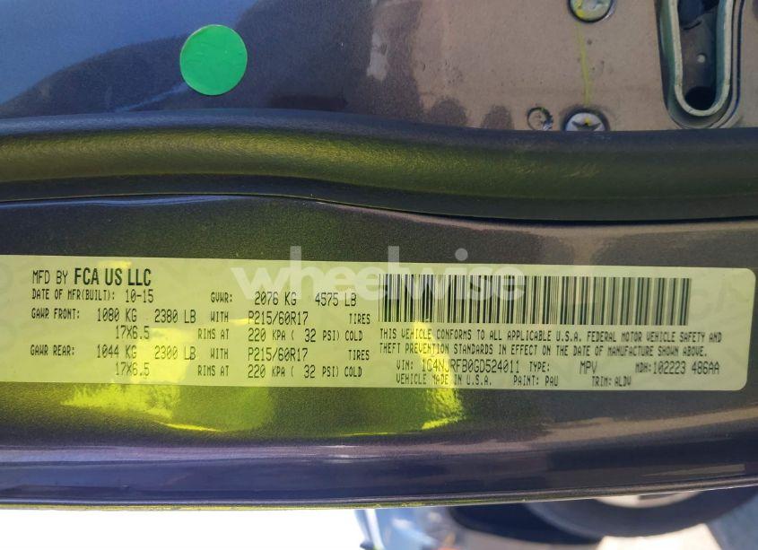 Photo 9 of 2016 Jeep Patriot HIGH ALTITUDE EDITION (VIN 1C4NJRFB0GD524011)