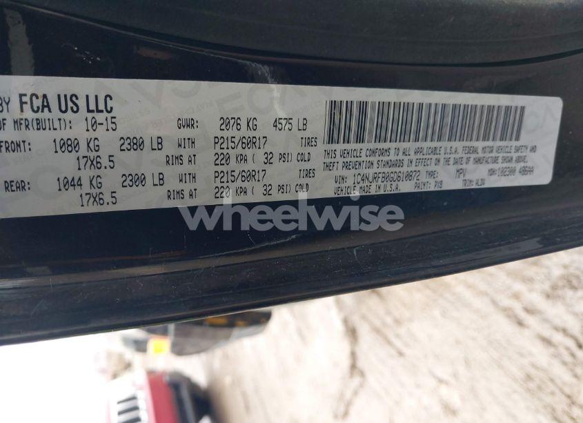 Photo 9 of 2016 Jeep Patriot HIGH ALTITUDE EDITION (VIN 1C4NJRFB0GD610872)