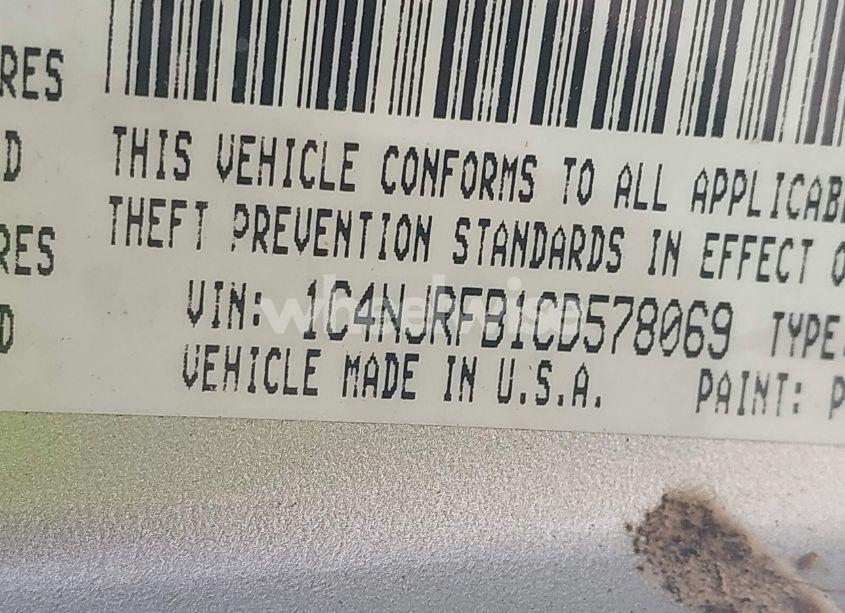 Photo 9 of 2012 Jeep Patriot LATITUDE (VIN 1C4NJRFB1CD578069)