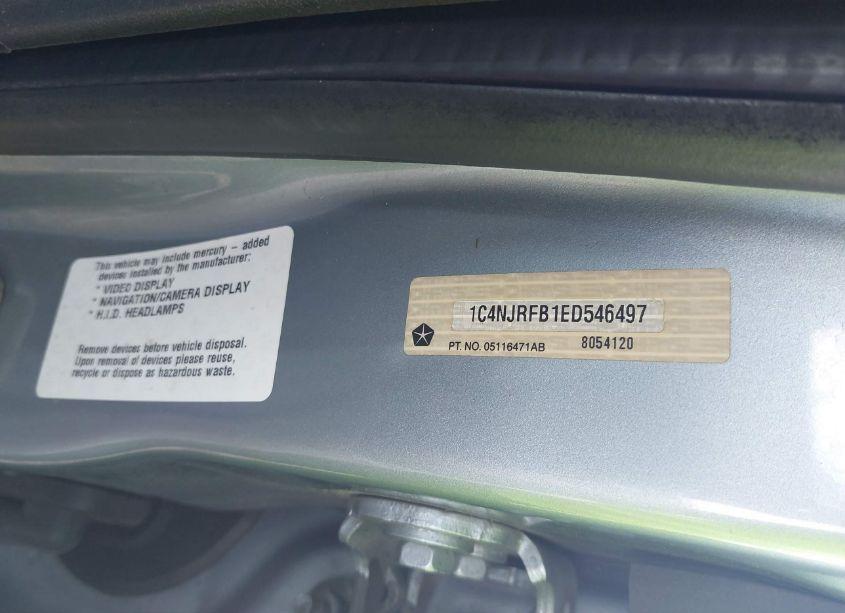 Photo 9 of 2014 Jeep Patriot LATITUDE (VIN 1C4NJRFB1ED546497)