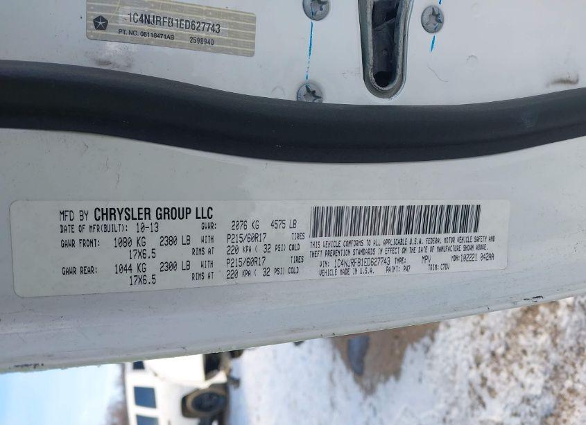 Photo 9 of 2014 Jeep Patriot LATITUDE (VIN 1C4NJRFB1ED627743)