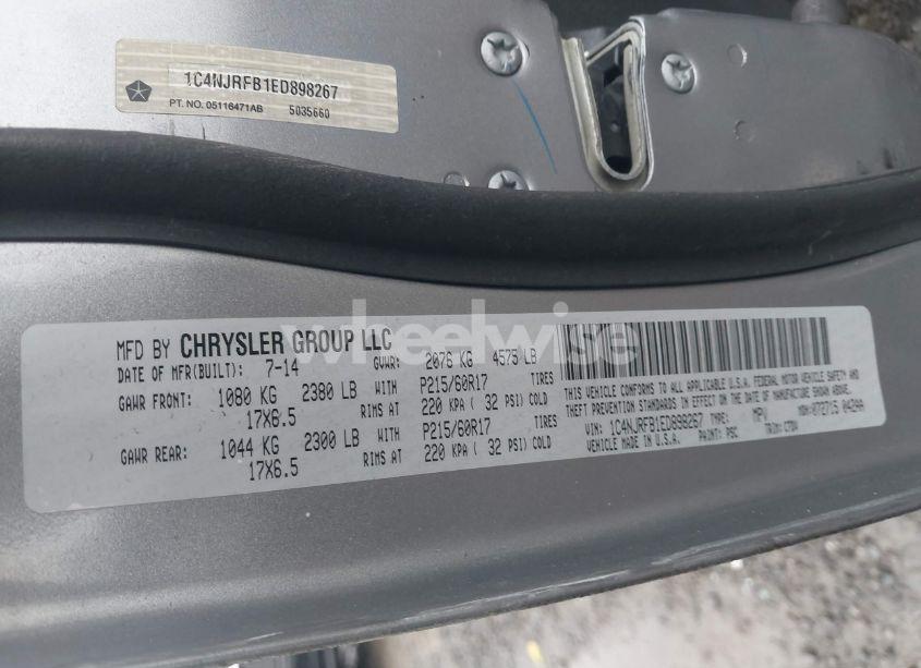 Photo 9 of 2014 Jeep Patriot LATITUDE (VIN 1C4NJRFB1ED898267)