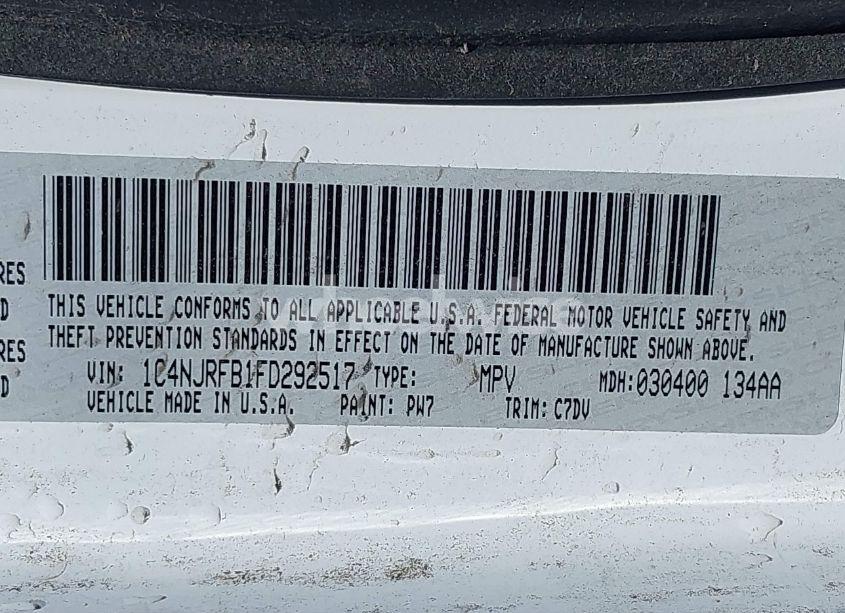 Photo 9 of 2015 Jeep Patriot LATITUDE (VIN 1C4NJRFB1FD292517)