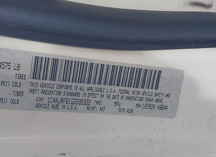 Photo 9 of 2016 Jeep Patriot HIGH ALTITUDE EDITION (VIN 1C4NJRFB1GD595332)