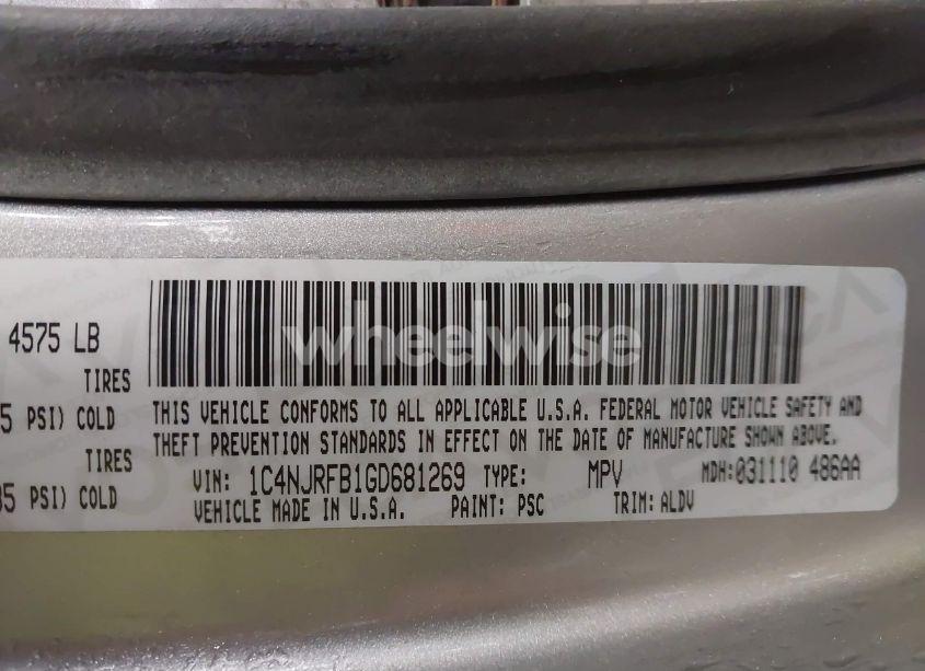 Photo 9 of 2016 Jeep Patriot HIGH ALTITUDE EDITION (VIN 1C4NJRFB1GD681269)