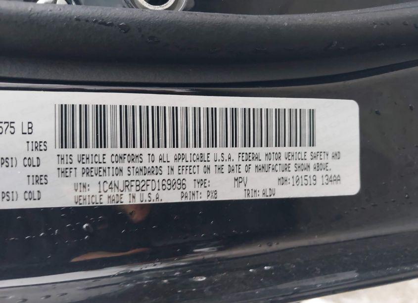 Photo 9 of 2015 Jeep Patriot HIGH ALTITUDE EDITION (VIN 1C4NJRFB2FD169096)