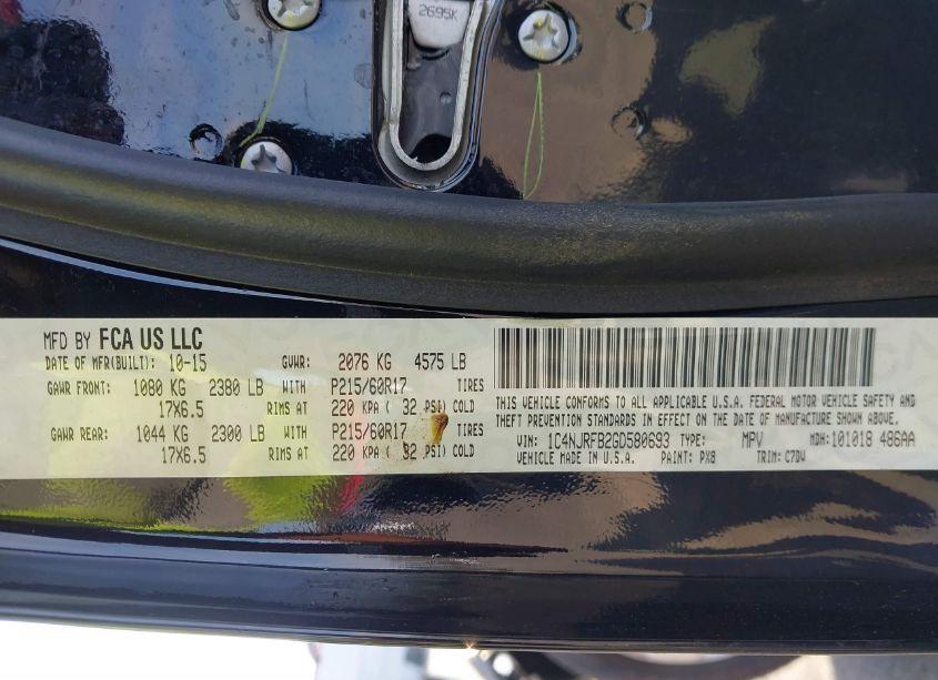 Photo 9 of 2016 Jeep Patriot LATITUDE (VIN 1C4NJRFB2GD580693)