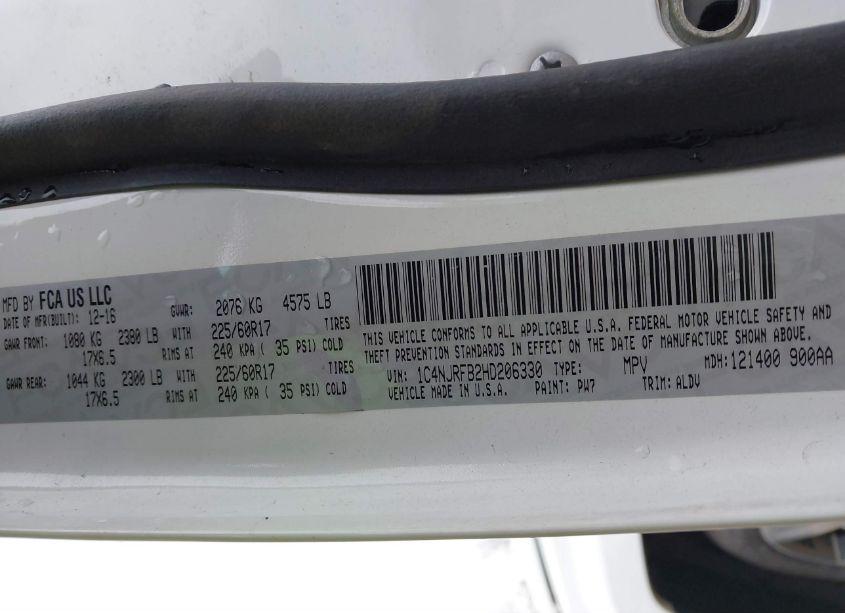 Photo 9 of 2017 Jeep Patriot HIGH ALTITUDE 4X4 (VIN 1C4NJRFB2HD206330)