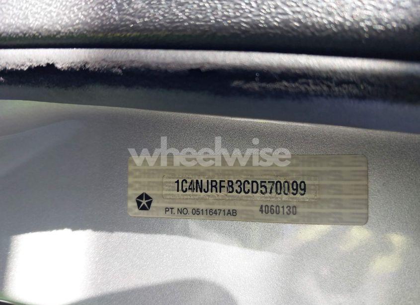 Photo 9 of 2012 Jeep Patriot LATITUDE (VIN 1C4NJRFB3CD570099)