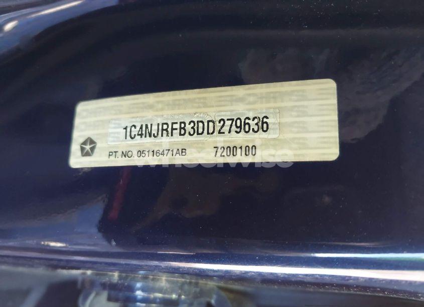 Photo 9 of 2013 Jeep Patriot LATITUDE (VIN 1C4NJRFB3DD279636)