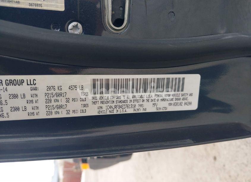 Photo 9 of 2014 Jeep Patriot LATITUDE (VIN 1C4NJRFB4ED761310)