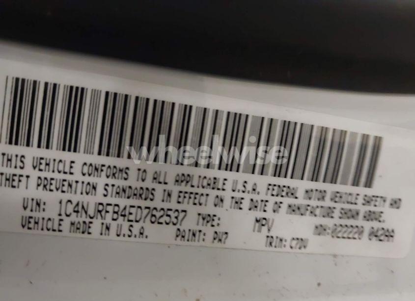 Photo 9 of 2014 Jeep Patriot LATITUDE (VIN 1C4NJRFB4ED762537)