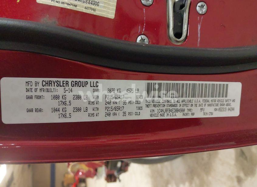 Photo 9 of 2014 Jeep Patriot LATITUDE (VIN 1C4NJRFB4ED884900)