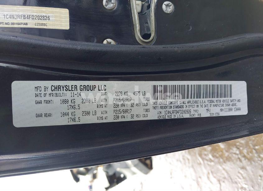 Photo 9 of 2015 Jeep Patriot LATITUDE (VIN 1C4NJRFB4FD202826)