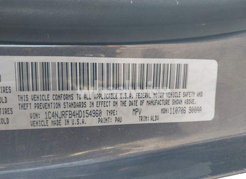 Photo 9 of 2017 Jeep Patriot HIGH ALTITUDE 4X4 (VIN 1C4NJRFB4HD154960)