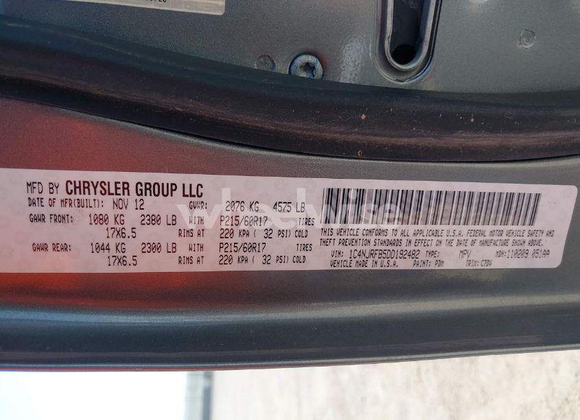 Photo 9 of 2013 Jeep Patriot LATITUDE (VIN 1C4NJRFB5DD192482)