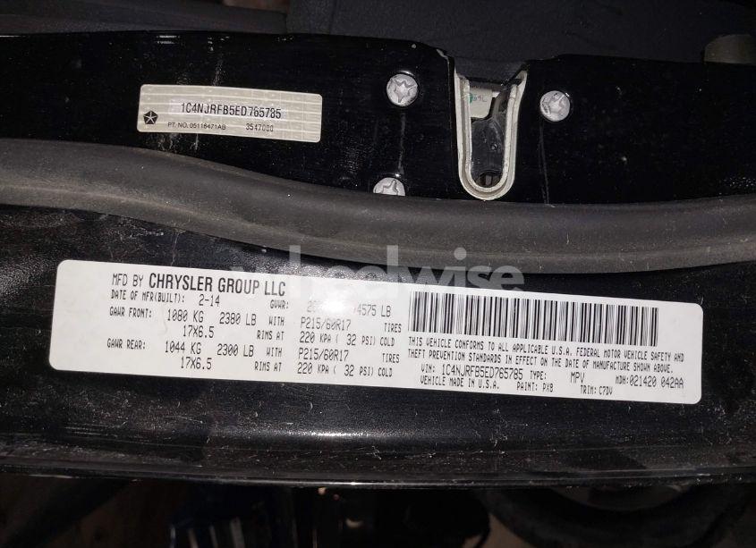 Photo 9 of 2014 Jeep Patriot LATITUDE (VIN 1C4NJRFB5ED765785)