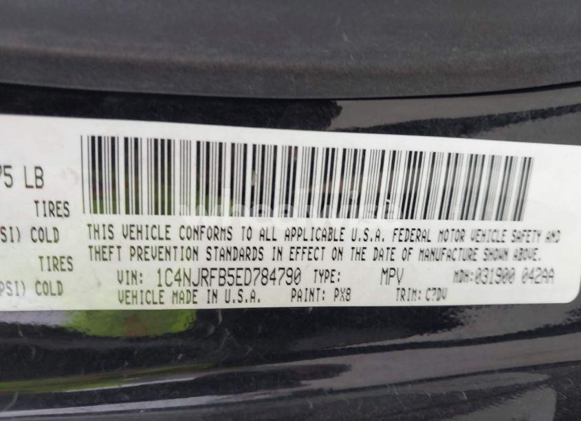 Photo 9 of 2014 Jeep Patriot LATITUDE (VIN 1C4NJRFB5ED784790)