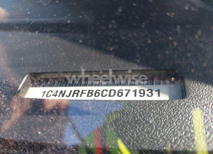 Photo 9 of 2012 Jeep Patriot LATITUDE (VIN 1C4NJRFB6CD671931)