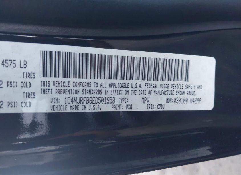 Photo 9 of 2014 Jeep Patriot LATITUDE (VIN 1C4NJRFB6ED501958)