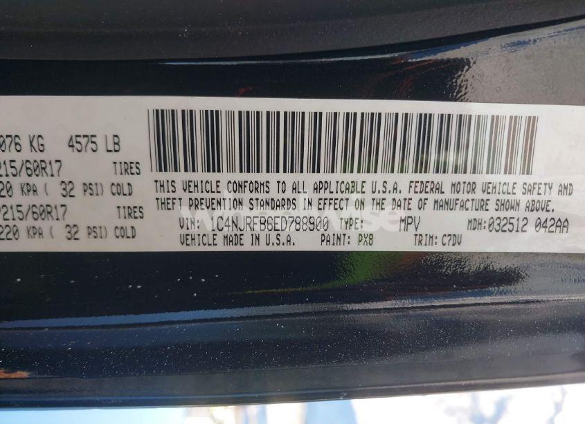 Photo 9 of 2014 Jeep Patriot LATITUDE (VIN 1C4NJRFB6ED788900)