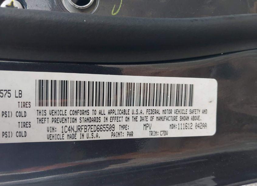 Photo 9 of 2014 Jeep Patriot LATITUDE (VIN 1C4NJRFB7ED665509)