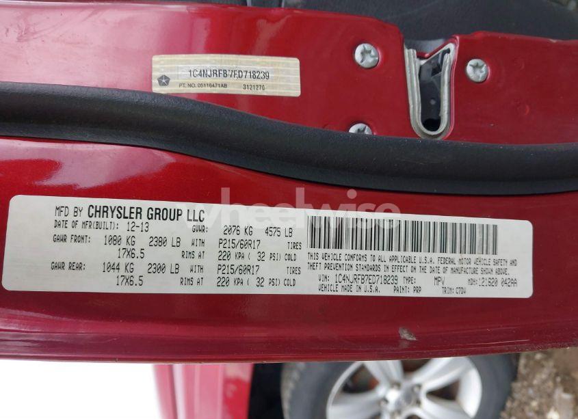 Photo 9 of 2014 Jeep Patriot LATITUDE (VIN 1C4NJRFB7ED718239)