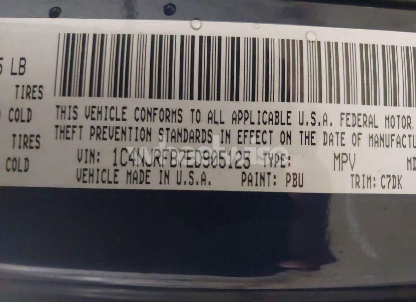 Photo 9 of 2014 Jeep Patriot LATITUDE (VIN 1C4NJRFB7ED905125)