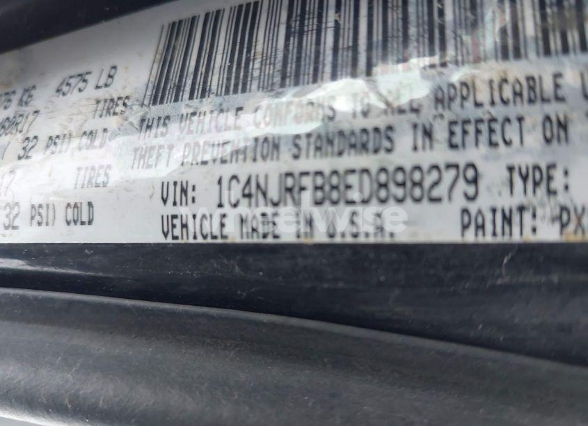 Photo 9 of 2014 Jeep Patriot LATITUDE (VIN 1C4NJRFB8ED898279)