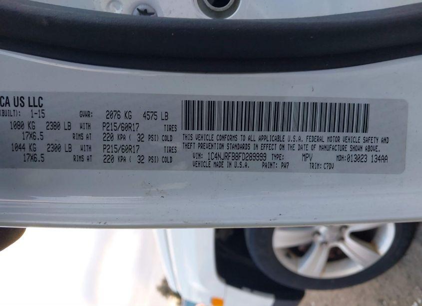 Photo 9 of 2015 Jeep Patriot LATITUDE (VIN 1C4NJRFB8FD289999)