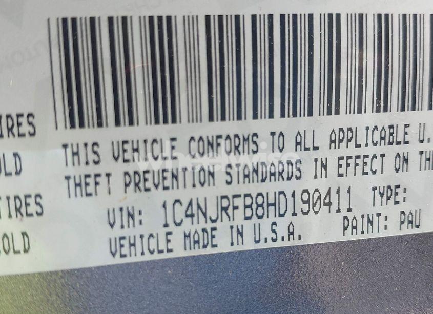 Photo 9 of 2017 Jeep Patriot LATITUDE 4X4 (VIN 1C4NJRFB8HD190411)