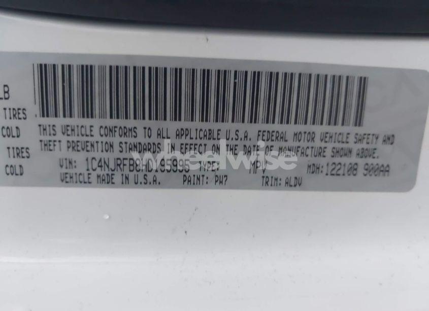 Photo 9 of 2017 Jeep Patriot HIGH ALTITUDE 4X4 (VIN 1C4NJRFB8HD195995)