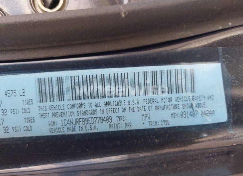 Photo 9 of 2014 Jeep Patriot LATITUDE (VIN 1C4NJRFB9ED778409)