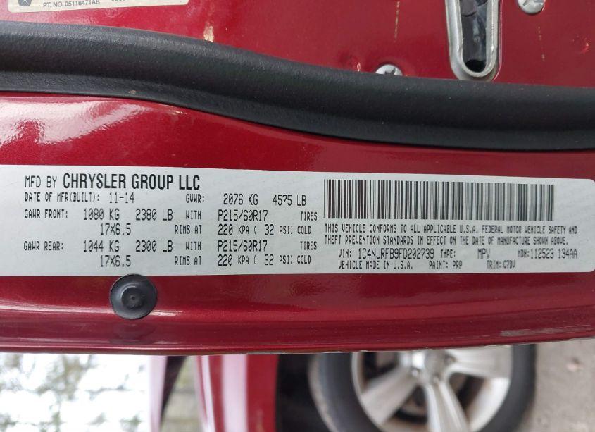 Photo 9 of 2015 Jeep Patriot LATITUDE (VIN 1C4NJRFB9FD202739)